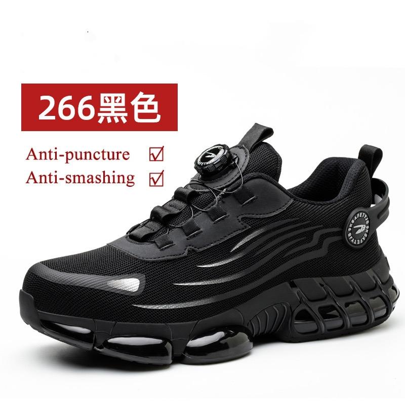 Mens Steel Toe Anti-Puncture Breathable Safety Shoes Mens Anti-smash Anti-slip Protective Factory Site Safety Work Shoes