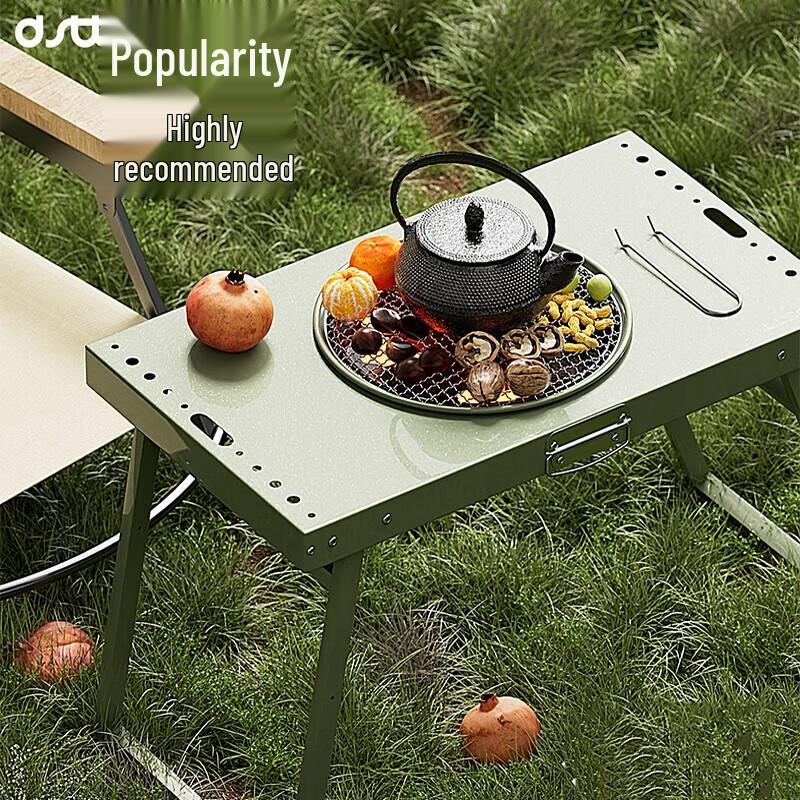 Portable Outdoor Folding Grill and Tea Stove Table