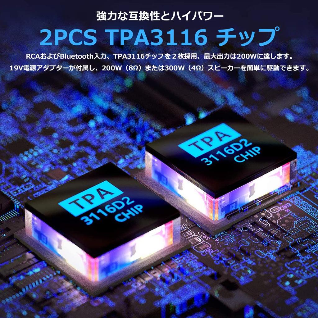 Nobsound HiFi Digital Power 200W High Tone Compact Home Audio NS-15GPRO Amplifier aptX-HD Compatible, ES9018K2M, Output, Bluetooth/RCA Input,