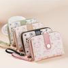 1pc Everyday Playful Cat Mini Wallet - Compact Zipper Multi-Card Holder with Wrist Strap, Lightweight Gift for Women/Teachers