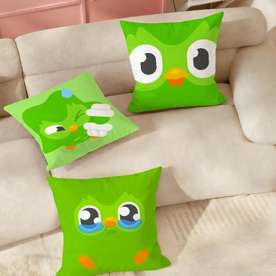 Lern-Cartoon DDuolingo Kissenbezug Geeignet für Schlafzimmer Wohnzimmer Autos Heimdekoration