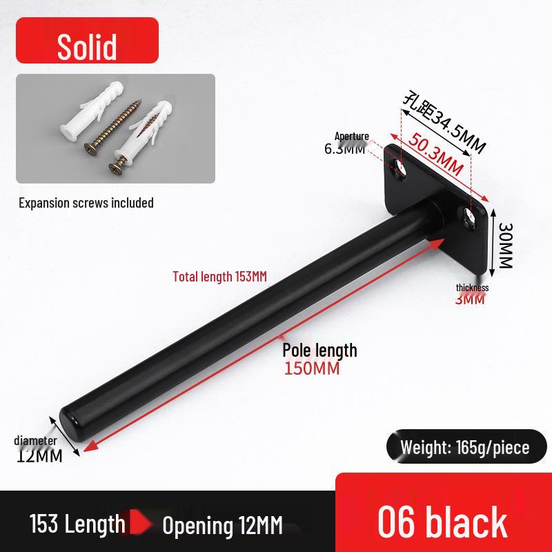 Invisible T-Shaped Shelf Brackets for Concealed Wall-Mounted Bookshelf Support