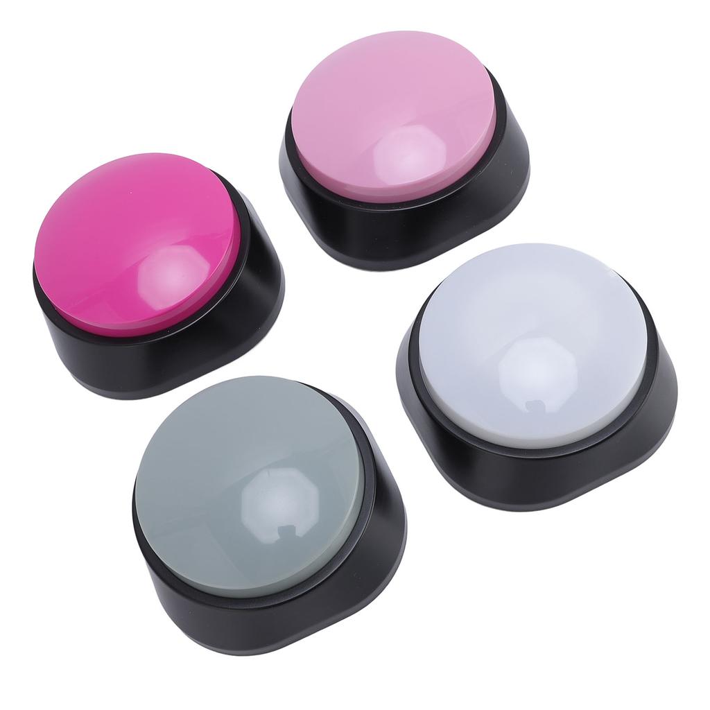 4PCS Voice Recording Buttons 4 Colors ABS Multifunctional Voice Pet Buzzer Training Buttons for