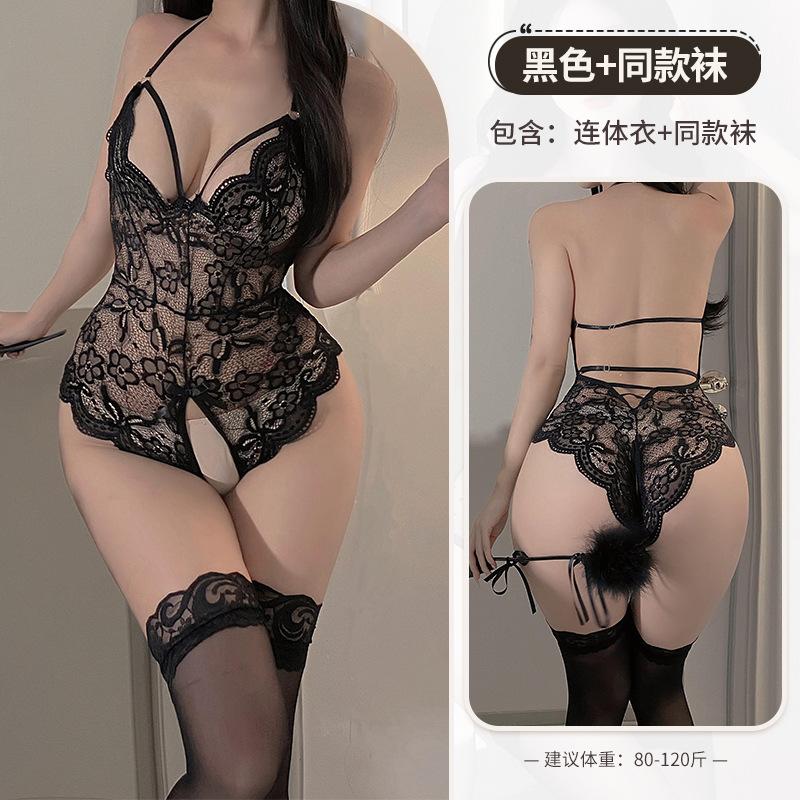 Sex Lingerie Female Passion Lace Free One-piece Teasing Perspective Flirting Seduction Sexy Pajamas