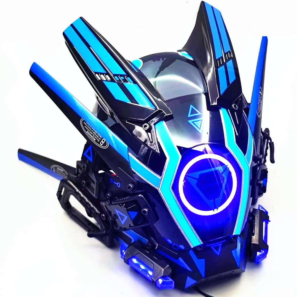 Cyber Punk Led Mask M-Clasp Night City Festival Man Cosplay Stage Property SCI-FI LED Lamp Halloween Party Gifts For Teenagers