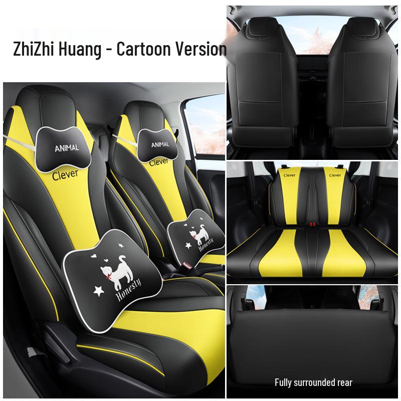 Coway Perforated Leather Car Seat Cushion for All Seasons - Full Surround & Compatible with Electric Seats