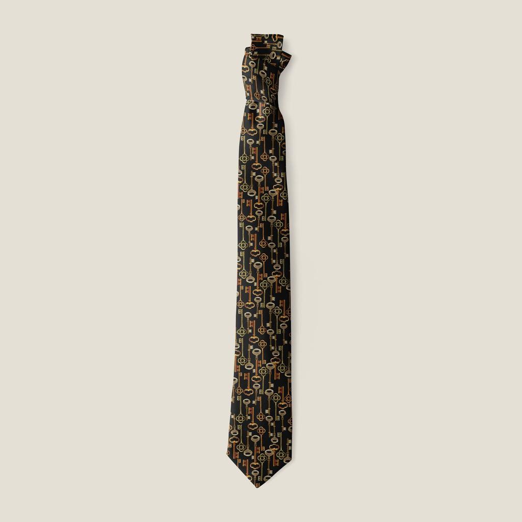 2024 Spring Original 8Cm Printed Tie Vintage Ins Men'S And Women'S Wide Edition Vintage Casual Animal Tie