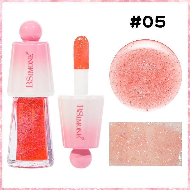 

Bsimone Увлажняющее масло-блеск для губ, нелипкий бальзам, с большой кисточкой, тинт для губ, объемные натуральные губы, уход 05