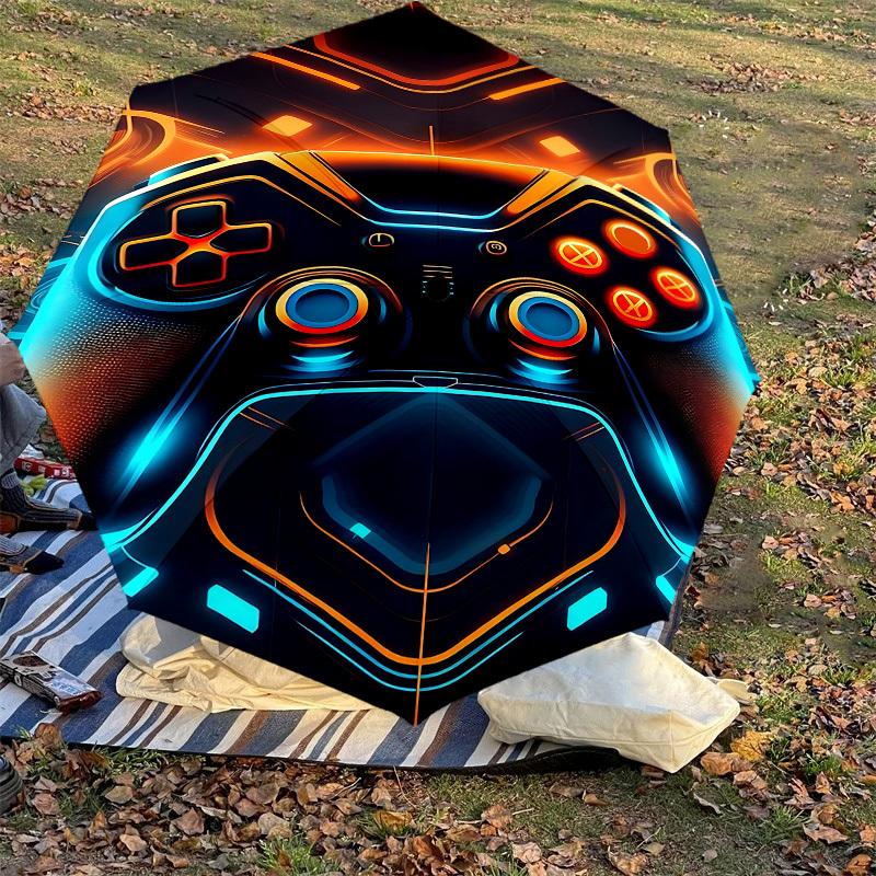 1PC Gamepad Umbrella-8-Rib Reinforced, Automatic Open, Lightweight & Durable, Fashion Accessory for Outdoor, J0326