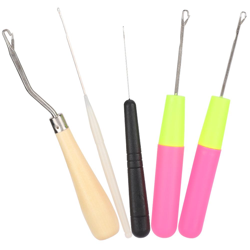 5PcsSet Latch Hook Tool Bent Tongue Crochet Needle Kit DIY Supplies for Knitting