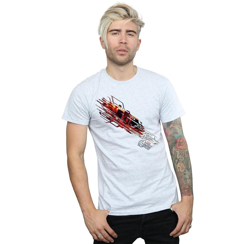 Marvel Mens Iron Man Shooting Burst T-Shirt