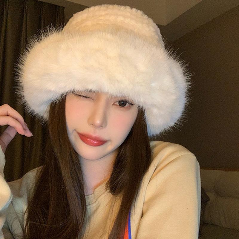 

Рыбацкая шапка корейская версия теплая плюшевая шапка японская защитная шапка для ушей бежевый