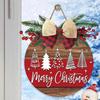 Christmas Signs 11.8 Inch Wooden Wreath With Bow Christmas Door Hanger For Porch Farmhouse Outdoor Wall Tree Fireplace Party New