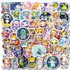 50 Boutique Astronaut Stickers Cute Cartoon Animals Rocket Stickers Diy Water Cup Refrigerator