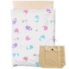 (Keratta) Fully Washable Nap Blanket Set for Daycare, 6-Piece Set, Includes Large Name Stickers and Water-Repellent Bag (Baku)