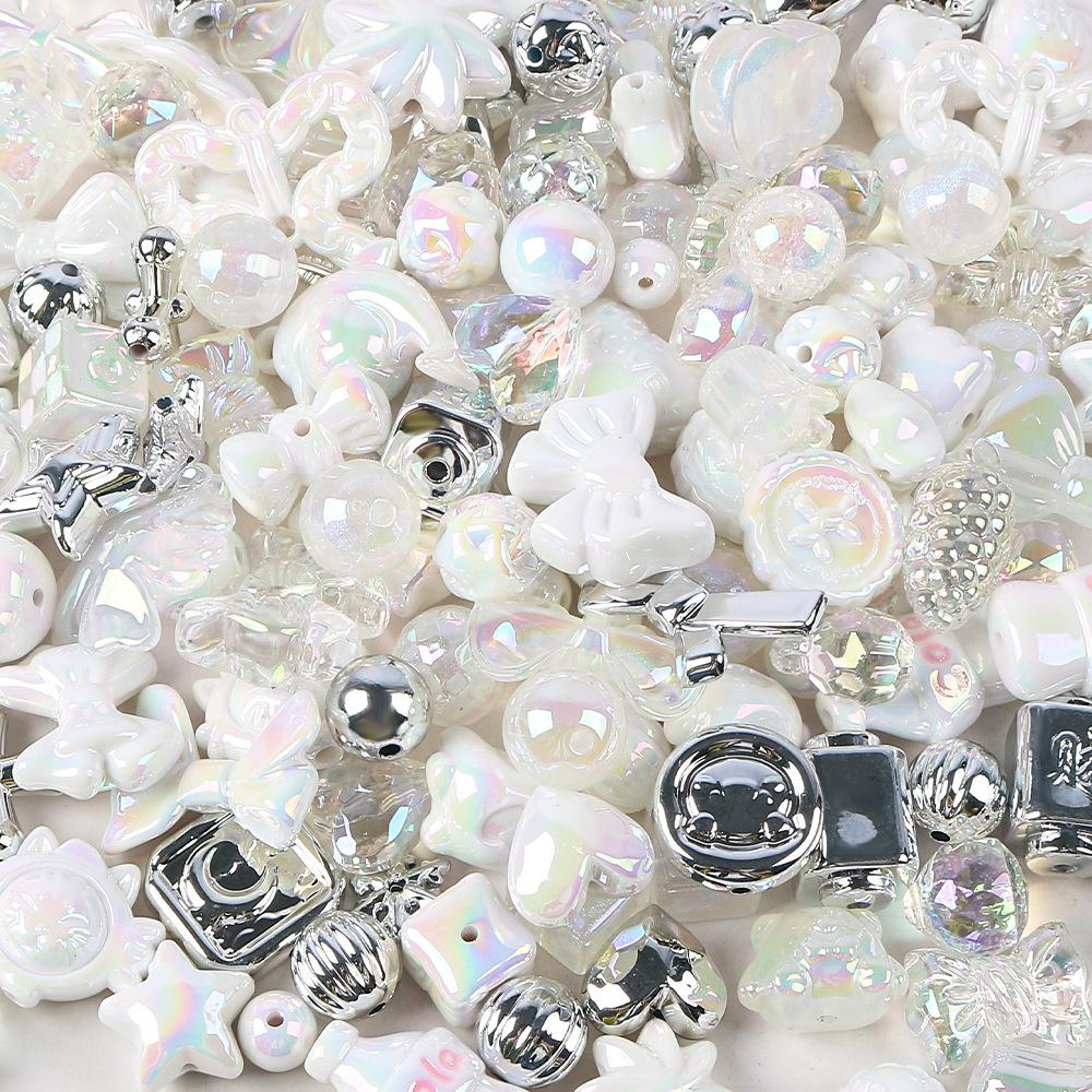 Uv Mixed Beads Acrylic Loose Beads Diy Beaded Jewelry Accessories Mobile Phone Chain Necklace Non-Fading Accessories