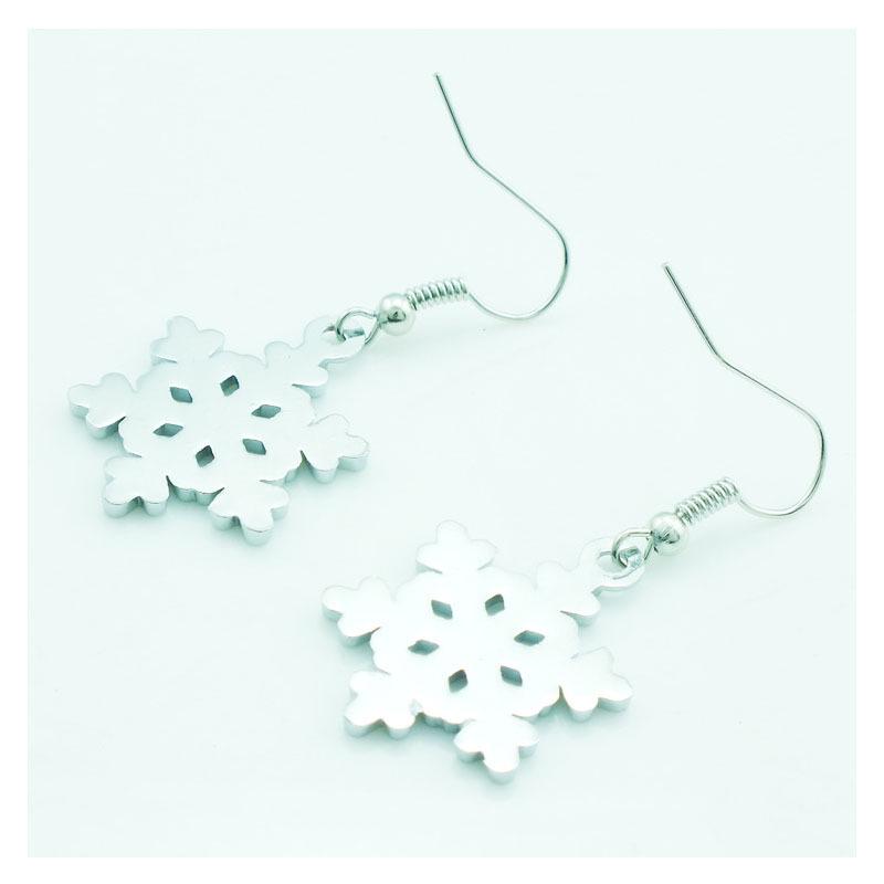 2018 Evropské a americké módní vánoční náušnice s vločkami - Stylové sváteční doplňky