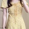 Dopamine wears French yellow floral dress women's clothing 2026 new summer beautiful long dress small man