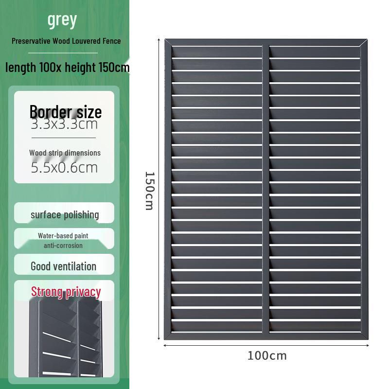 Outdoor Privacy Screen: Louvered Wood Fence for Gardens and Courtyards