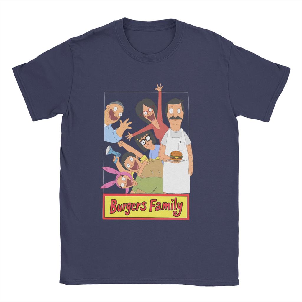 Creative Bob Burgers T-Shirts Men Round Collar 100% Cotton T Shirts  Short Sleeve Tees Printed Clothing