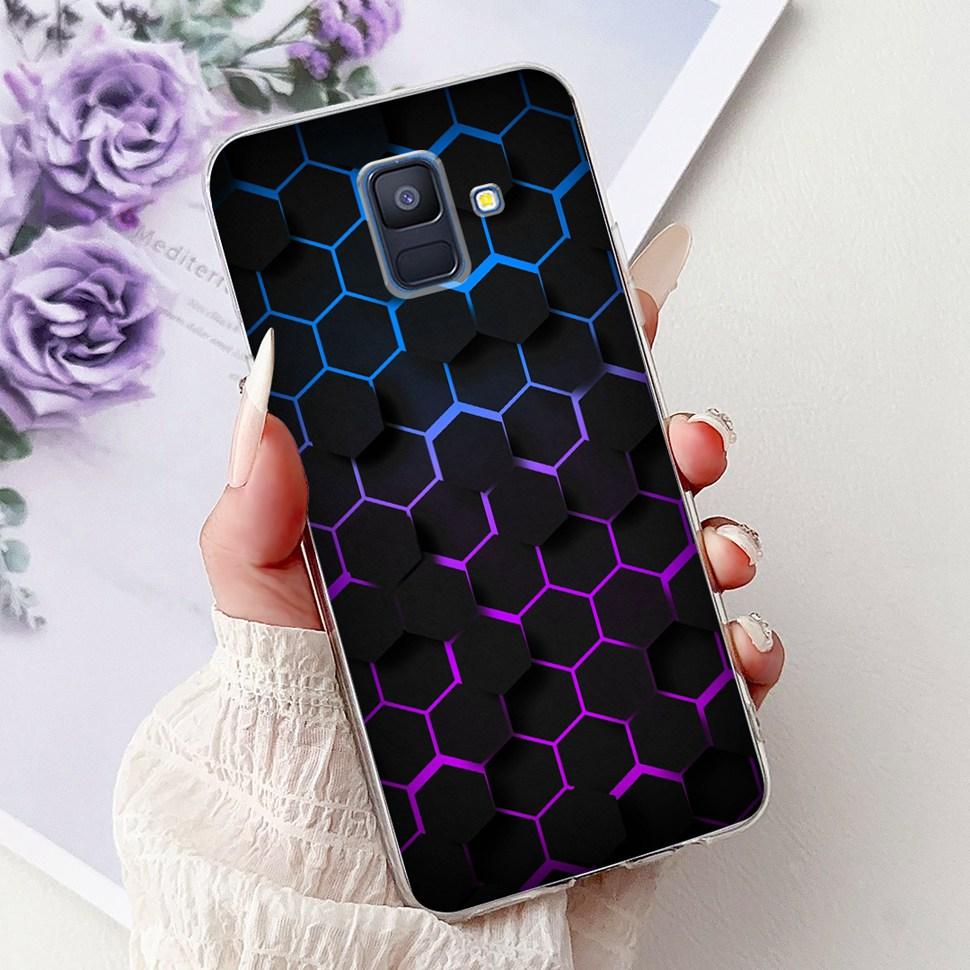 For Samsung Galaxy A6 2018 Case Luxury Painted Cover Soft Silicone Phone Case For Samsung A 6 A6 GalaxyA6 2018 Back Cover Coque