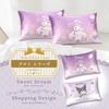 Utukky Silk Pillowcase, Sanrio Characters Cinnamoroll, 43x63cm, 100% Silk, Envelope-Style, Smooth, Glossy, Washable, Suitable for All Seasons, Cute Sa