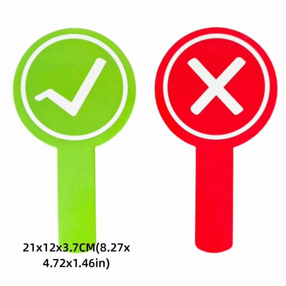 Correct Side Hand-Held Scoring Card Double-Sided Audience Voting Paddles  School Competition
