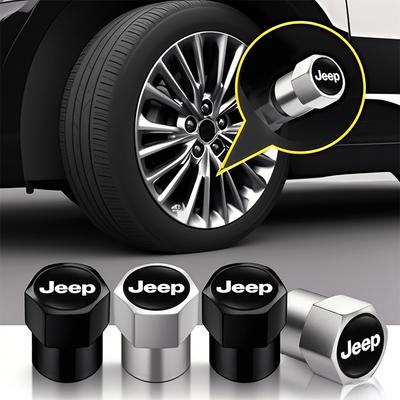 4Pcs Aluminum Alloy Car Tire Valve Cap Auto Wheel Accessories For Renegade Compass Grand Cherokee Wrangler Jk Gladiator