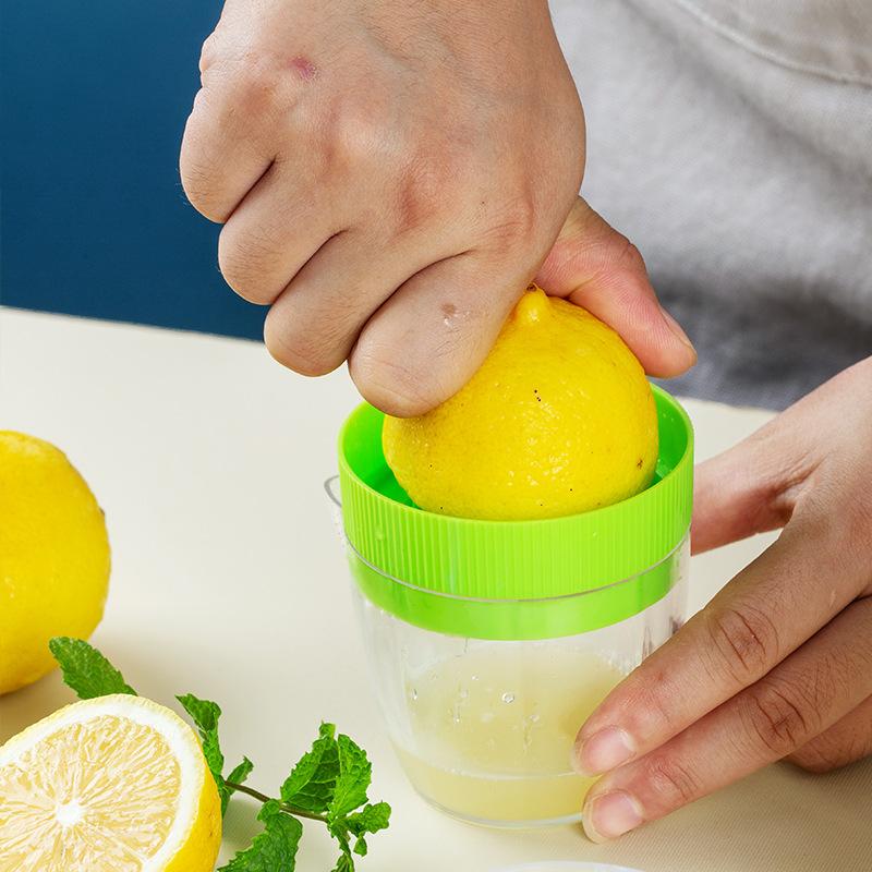 Manual Juicer, Hand Press Orange Lemon Squeezer, Portable Cup for Home Kitchen