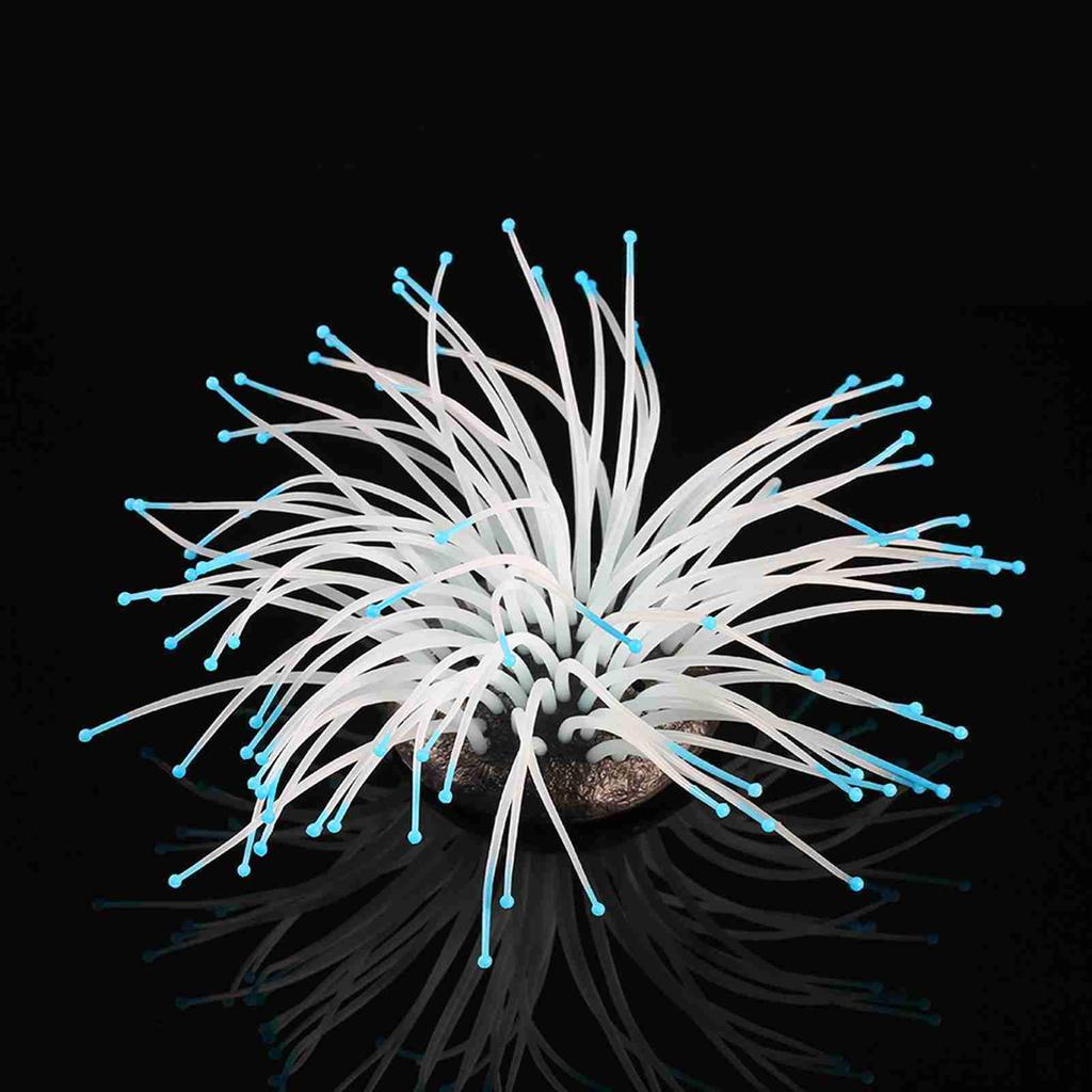 Artificial Silicone Sea Anemone with Glowing Effect for Fish Tank Aquarium Ornament Decoration