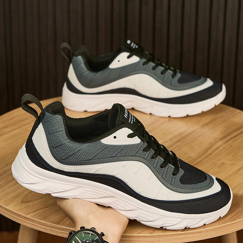 

YRZL мужские кроссовки спортивные беговые черные кроссовки повседневные кроссовки для активного отдыха дышащая сетка легкие черные теннисные туфли для мужчин 45