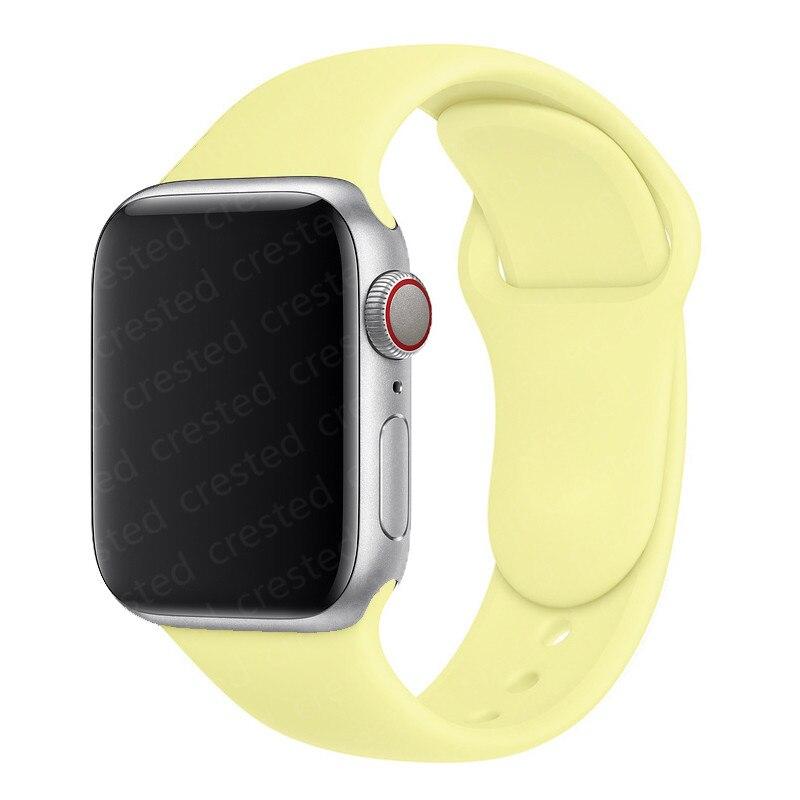 Silicone Strap For Watch Band 44mm 40mm 38mm 42mm Rubber Belt Wristband Bracelet iWatch1 2 3 4 5 Se 6 Band