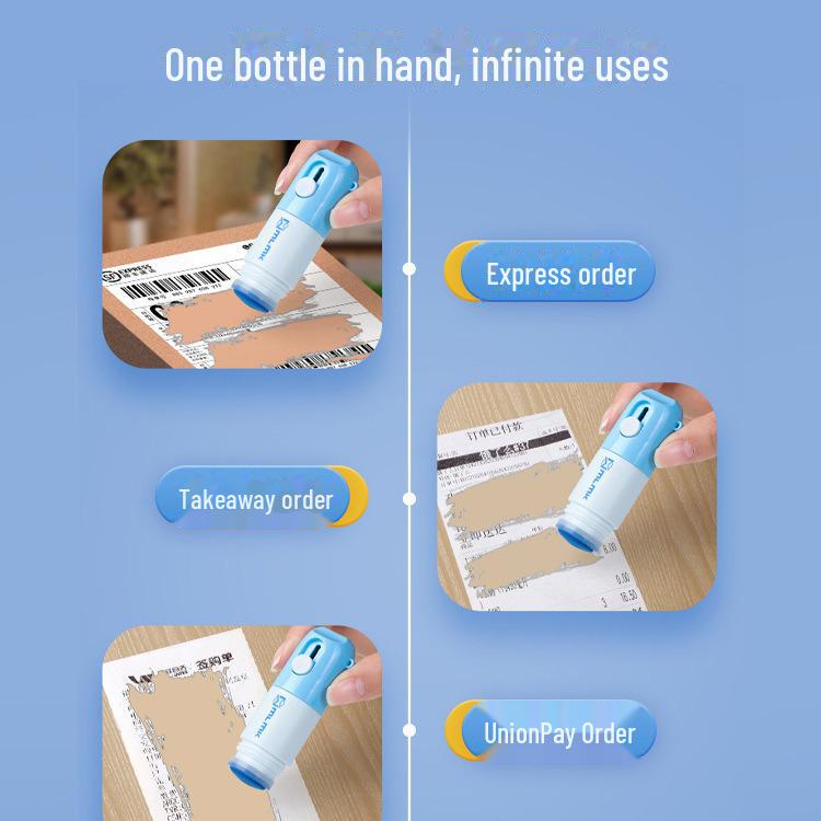 Integrierte Thermopapier-Korrekturflüssigkeit zum Schutz der Privatsphäre