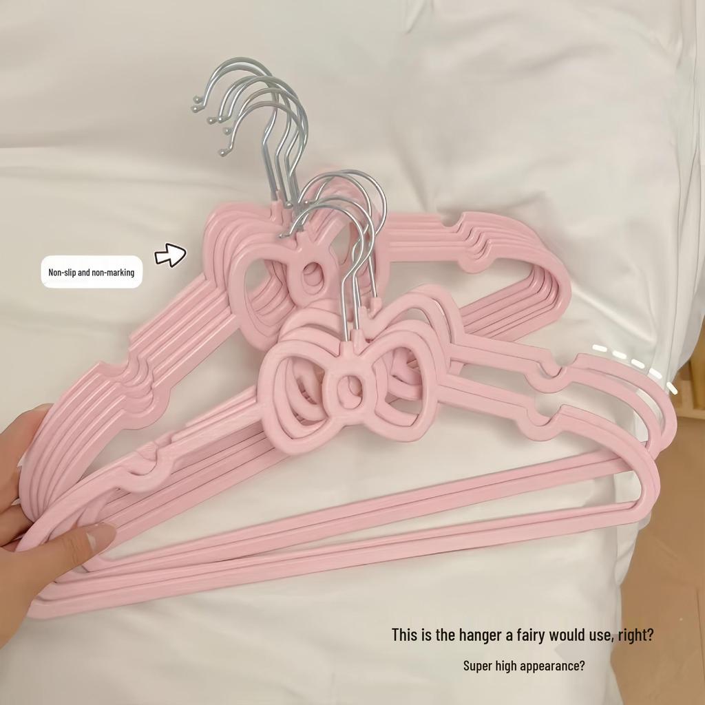 Double-Slot Non-Slip No-Mark Plastic Hanger - Thickened Design for No Shoulder Bumps, Ideal for Hanging and Drying Clothes