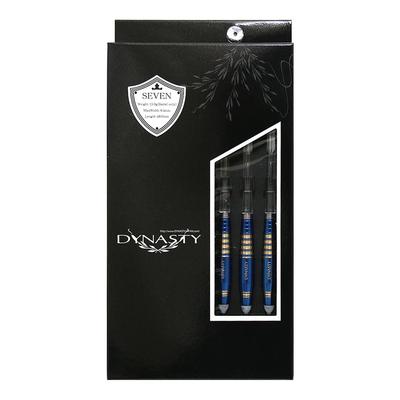 Dynasty Brass Darts Board and Dart Brass Darts Set Case, "SEVEN" (Deep Blue), 01-31-026