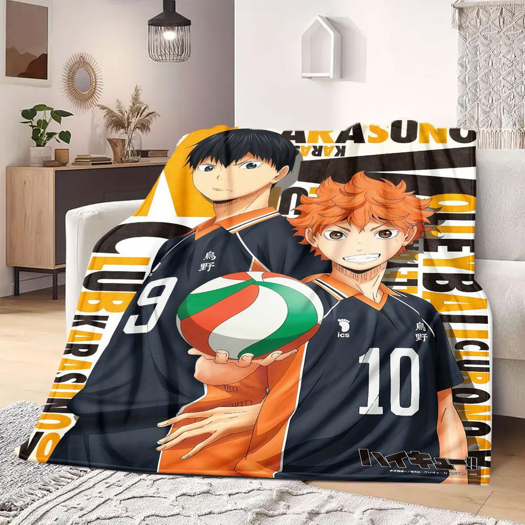 Serve Up Style Haikyu Print Blanket Warm Comfortable Flannel Blanket Suitable for Bedrooms,Sofas,Beds,Chairs,Picnics,Travel