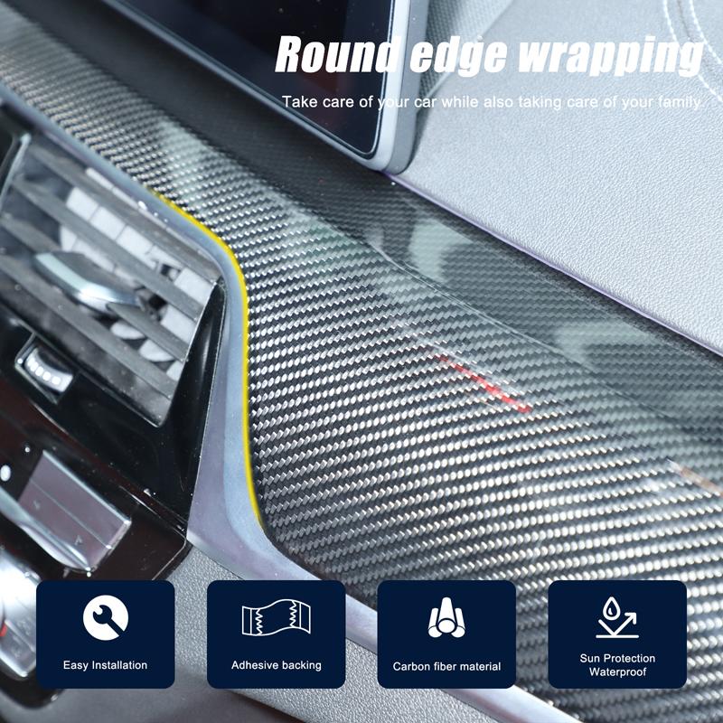 For 2017-23 BMW 5 Series G30 G38 For 6 Series GT G32 2018-21 Real Carbon Fiber Center Console dashboard panel Decorative Strip