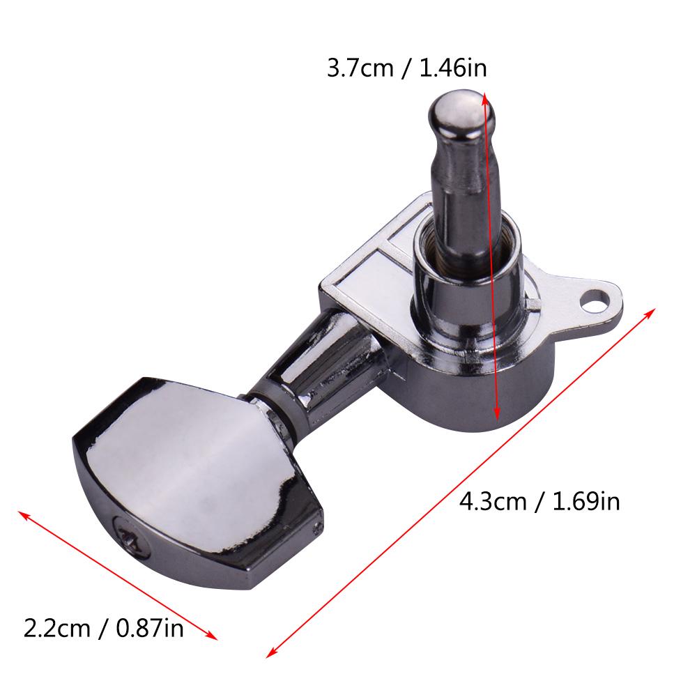 6pcs 3L3R Full Closed Guitar String Tuner Pegs Tuning Machine Head for Folk Guitar