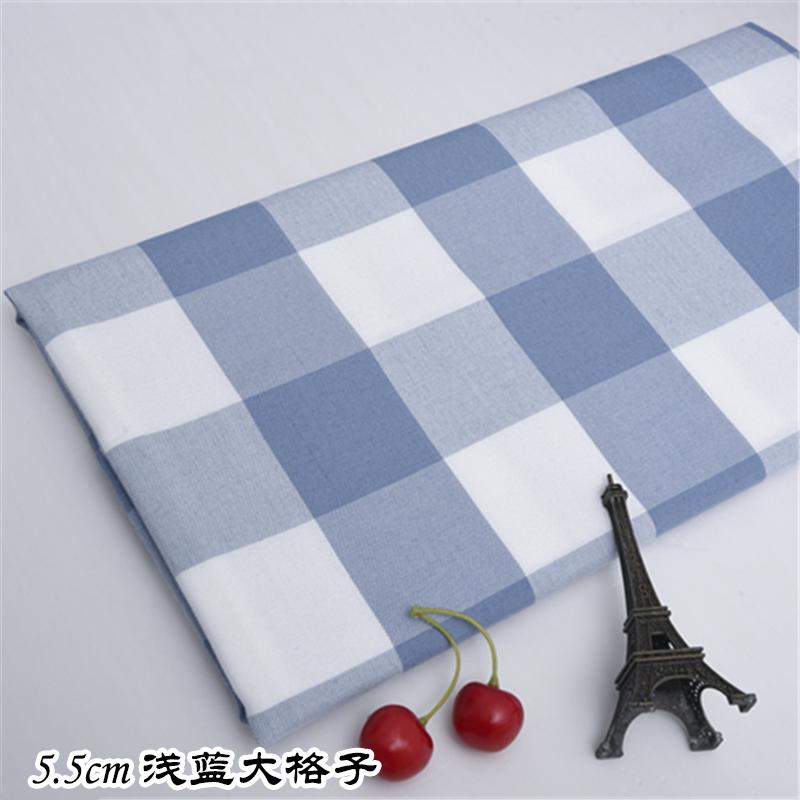 1M/2M/3M Thick Cotton linen solid color Fabric - Grid stripe DIY Material for Home Textiles (by Meter)