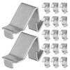 50Pcs File Cabinet Support Clips Metal Shelf Clips Detachable Partition Buckle Iron Mini Cabinet Clamps for Home Office Storage