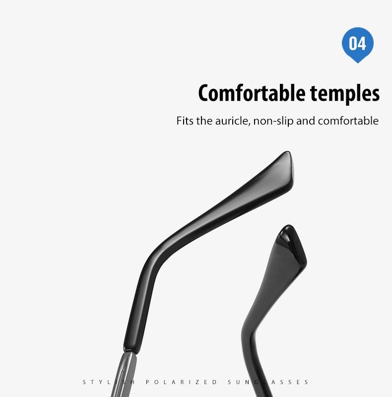 AORON Ochelari de soare cu ramă pătrată pentru bărbați și femei, ochelari de soare cu ramă metalică de culoare degradată, ochelari de conducere în aer liber, design de modă, ochelari de pescuit