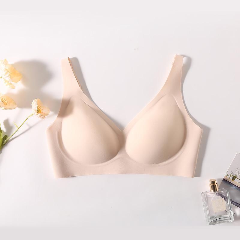 

Бесшовный бюстгальтер из шелка тутового шелкопряда Yuyue - удобный, дышащий, с застежкой сзади, без косточек, однотонное нижнее белье XL