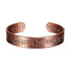 Retro Style Flower Magnet Bracelet & Ring Set In Red Copper for Couples