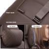 Car Headrest Neck Pillow Fits for BMW X3 X5 Accessories X1 X2 X4 X6 X7 1 2 3 4 5 6 7 Series Car Soft PU Seat Pillow Head Neck Rest Cushion (Mocha