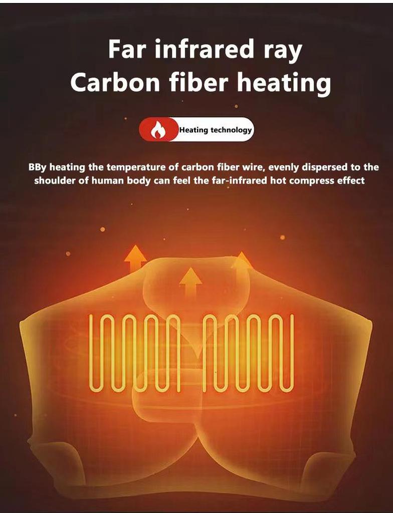 Nine-Zone USB Electric Smart Heating Vest with Carbon Fiber Warmers.