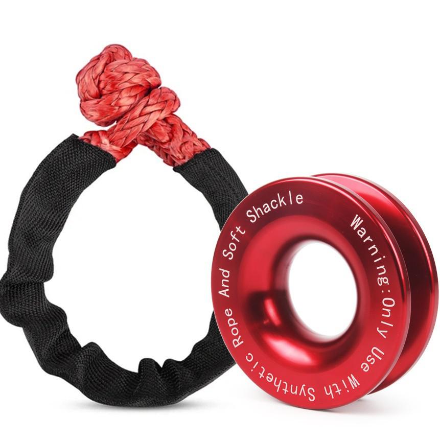 Aluminiumlegierung Winden pulleys Ring mit weichem Schlinghaken - Zubehör zur Bergung von Geländewagen