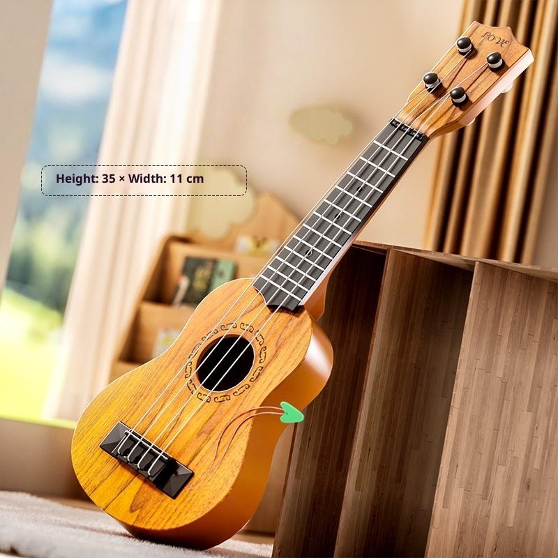 1Pcs Learning Educational Gifts 26/35Cm Kids Guitar 4 Strings Musical Instrument With Paddles Simulating Yukrili Musical Toy