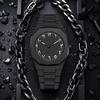 Matte Black Quartz Watch with Middle Eastern Style
