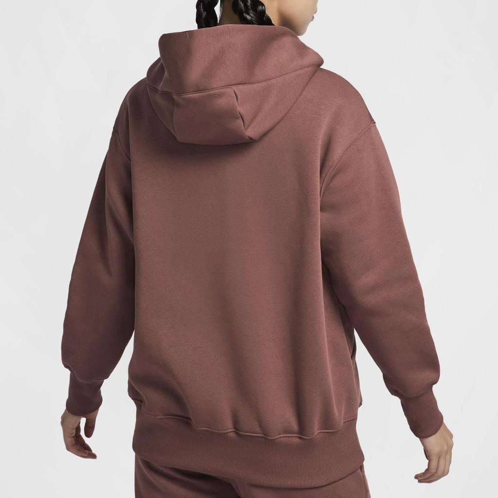 Nike Sportswear Phoenix Fleece Oversized Full-Zip Hoodie Women Red Sepia Sail DQ5759-218