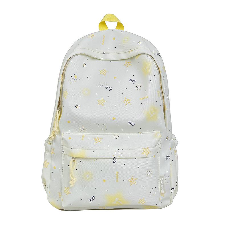 Schoolbag New Korean Version Ins Cartoon Star Backpack Women's Large Capacity Lightweight Student Schoolbag Leisure Travel Backpack